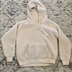 American Eagle Cream Sherpa Hoodie